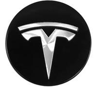 LIPPSY Cache-Moyeux 60mm pour Tesla Model 3/X/S/Y - 4 Pièces Centre de Roue de Voiture Capuchon Côte Badge Stickers Emblème