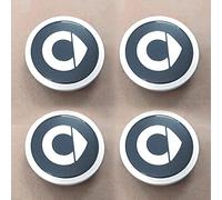 LIPPSY Cache-moyeux avec 4pcs 59mm pour Smart 451 453 Course Centre de Roue de Voiture Capuchon Capuchon Côte de Voiture Badge Stickers Emblème Capuchons de Moyeu de Roue