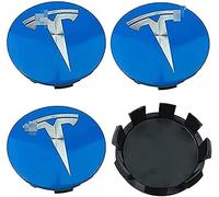 LIPPSY Cache-moyeux avec 4pcs 60mm pour Tesla Model 3/Y/S/X Course Centre de Roue de Voiture Capuchon Capuchon Côte de Voiture Badge Stickers Emblème Capuchons de Moyeu de Roue,A