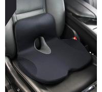 LIPPSYYDS Coussin Siège Voiture pour Ford Edge St 2019-2022 2023 2024, Conduite Coccyx Mousse Mémoire Forme Coussins Dossier Soutien Lombaire Chocs Orthopédique Rehausseur,Black-Normal