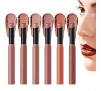 Lips à lèvres nus mat, Lip Satin Lipstick - Hydrate de rouge à lèvres crème,Fournitures de maquillage pigmentées élevées pour la fête quotidienne de voyage