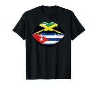 Lips Half Jamaican Cuban Roots Cuba Jamaica T-Shirt