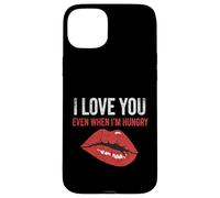 Lips Hungry Love Funny Couple Humour Valentine Coque pour iPhone 15 Plus