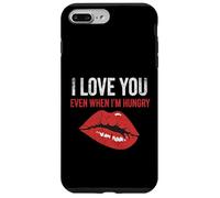 Lips Hungry Love Funny Couple Humour Valentine Coque pour iPhone 7 Plus/8 Plus