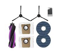 Lipski Compatible avec JONR P20 Pro T5 Pro Robot Aspirateur Pièces de Rechange Main Roller Side Brush Filter Mop Cloth Sac de poussière Accessoires(Set 2)