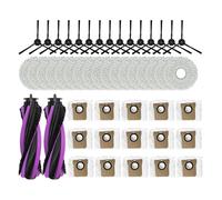 Lipski Compatible avec JONR P20 Pro T5 Pro Robot Aspirateur Pièces de Rechange Main Roller Side Brush Filter Mop Cloth Sac de poussière Accessoires(Set 5)