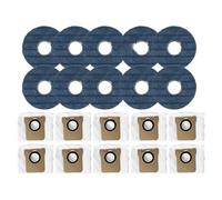 Lipski Compatible avec JONR P20 Pro T5 Pro Robot Aspirateur Pièces de Rechange Main Roller Side Brush Filter Mop Cloth Sac de poussière Accessoires(Set 8)