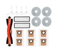 Lipski Compatible avec Xiaomi X20+/X20 Plus, Les pièces et Accessoires de l'aspirateur Robot Brosse latérale Principale, Filtre HEPA, Chiffon de Nettoyage, Sac à poussière de Remplacement(Set-N)