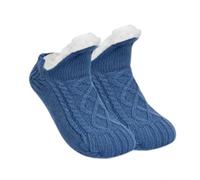Lipski Indoor Non-slip Thermal Socks, FleeceSox - Fleece-Lined Non-Slip Thermal Slippers Socks, Slipper Socks for Women (B,S)