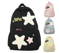Lipski Y2k Cute Backpack for Women Men, Star Y2k Backpack School, Trendy Colorful Harajuku Hiking Travel Backpack Aesthetic Backpack (C)