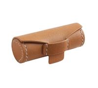 Lipstick Case, Cylindrical Lipstick, Holder Pouch, Portable Organizer for Lipsticks, Lip Balms, Makeup, Compact Cosmetic Storage for Women and Girls Light Brown Black 4x8cm