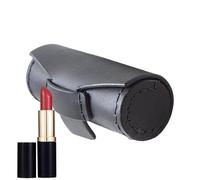 Lipstick Case, Portable Cylindrical Holder, 1.57x3.15 inches Soft and Protective Sleeve, Versatile Beauty Organizer, Compact Travel Pouch for Women, Girls, Brown,