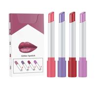 Lipstick Long Lasting, Nude Lipstick Set, Set of 4, Non-Stick Lipsticks, Lip Plumping Lip Gloss, Waterproof Lip Stick Matte Lipstick Sets for Women
