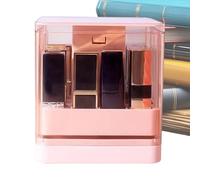Lipstick Organizer, 12-Grid Clear Makeup Storage Holder, Compact Lipstick Perfumes Tray, Lipsticks Perfume Display, Portable Cosmetic Container for Bathroom Travel Home, 5.2x4.69x4.69 inches