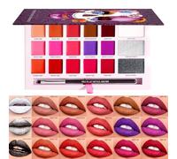 Lipstick Palette Set, Waterproof Makeup Kit, 18-Color Long-Lasting Moisturizing Lip Gloss Matte Creamy Colors Palette Collection for Gathering Daily, 25g