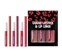 Lipstick Set, Lip Liner Combo, Waterproof Lip Liner, Long-Lasting Lipstick, Moisturizing Lipstick, Lip Gloss Combo, Waterproof Lip Pencil and Moisturizing Lipstick Combo for All-Day Wear