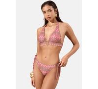 Lipsy Bas de bikini beige / marron / rose ancienne / rouge, Taille M
