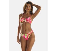 Lipsy Bas de bikini vert fluo / rose clair, Taille S