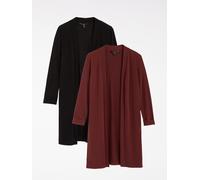 Lipsy Black/Burgundy Red Two Pack Longline Cardigan
