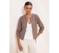lipsy Blazer sans col Lipsy Raccourci Brun FR 42 (EU 40)