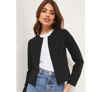 Lipsy Blazer sans col Lipsy Raccourci Noir FR 44 (EU 42)