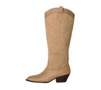Lipsy Bottes de cowboy beige, Taille 37