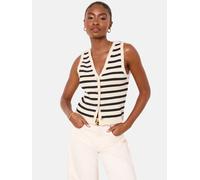 Lipsy Cardigan noir / blanc, Taille XL