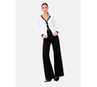 Lipsy Lipsy Black/White Tipped V-Neck Buttoned Knit Cardigan