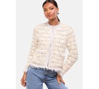 Lipsy Cardigan taupe / orange clair / blanc, Taille XL