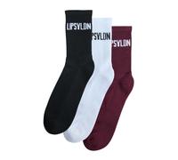 Lipsy Chaussettes bourgogne / noir / blanc, Taille 36-41