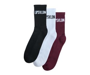 Lipsy Chaussettes bourgogne / noir / blanc, Taille 36-41