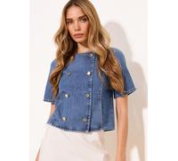 lipsy Chemise Lipsy à manches courtes et double boutonnage bleu FR 46 (EU 44)