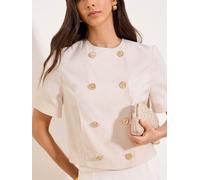 lipsy Chemise Lipsy à manches courtes et double boutonnage naturel FR 46 (EU 44)