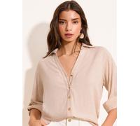 Lipsy Chemise Lipsy Touch Of Linen à manches longues sable 44