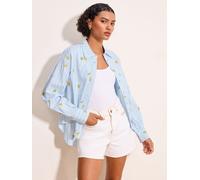 lipsy Chemise rayée brodée Lipsy bleu FR 44 (EU 42)