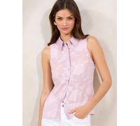 Lipsy Chemise sans manches Lipsy à sequin et tissu dévoré Rose EU 44 (UK 16)