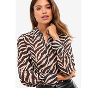 Lipsy Chemisier beige / brun foncé, Taille XL