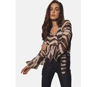 Lipsy Chemisier beige / brun foncé, Taille XXXL