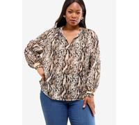 Lipsy Chemisier beige / noir, Taille XXL