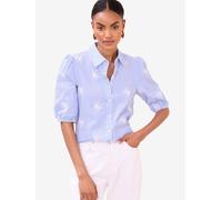 Lipsy Chemisier bleu clair / blanc, Taille L