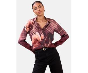 Lipsy Chemisier cognac / bourgogne / rouge pastel, Taille XL