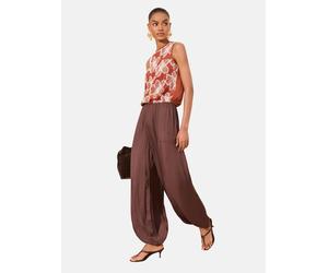 Lipsy Chemisier marron / blanc, Taille XXL