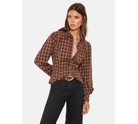 Lipsy Chemisier marron / marron châtaigne / cappuccino, Taille 4XL