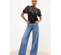 Lipsy Chemisier noir / argent, Taille XS