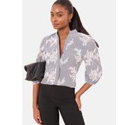 Lipsy Chemisier noir / blanc / blanc naturel, Taille 4XL