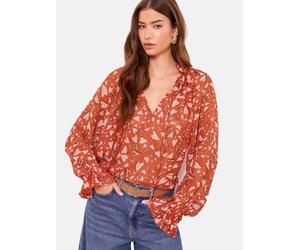 Lipsy Chemisier rose / rouge rouille / noir, Taille L