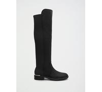 lipsy Bottes plates décontractées en faux suède à hauteur du genou et élastiques Lipsy Noir EU 36 (UK 3)