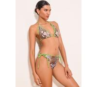 lipsy Ensemble haut et bas de bikini triangle Lipsy imprimé vert bordé de dentelle Brun FR 48 (EU 46)