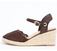 lipsy Espadrilles compensées en jute à bout fermé et talon mi-haut Lipsy Brun EU 41 (UK 8)