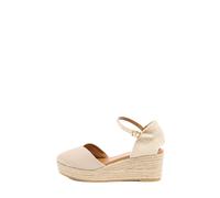 Lipsy Lipsy Taupe Brown Standard Fit Closed Toe Summer Espadrille Wedge Heels